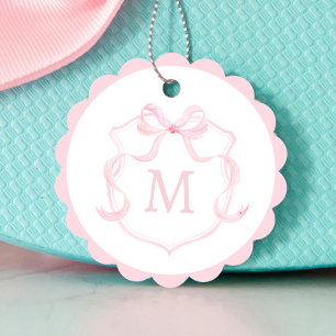 Étiquettes Cadeau Baby shower de poitrine rose  Favoriser les étique