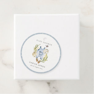 Étiquettes Cadeau Baby shower de Vêtements pour garçon en feuillage 