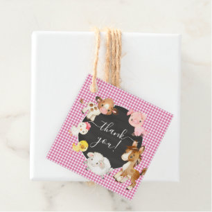Étiquettes Cadeau Baby shower des animaux de ferme