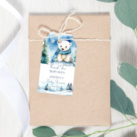 Baby shower d'hiver de l'ours polaire merci pour