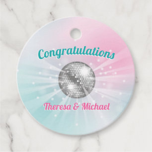 Étiquettes Cadeau Baby shower Disco Ball Super