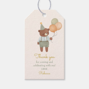 Étiquettes-cadeau Baby shower d'ours mignon