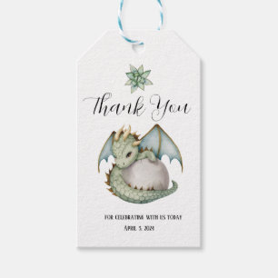 Étiquettes-cadeau Baby shower Dragon