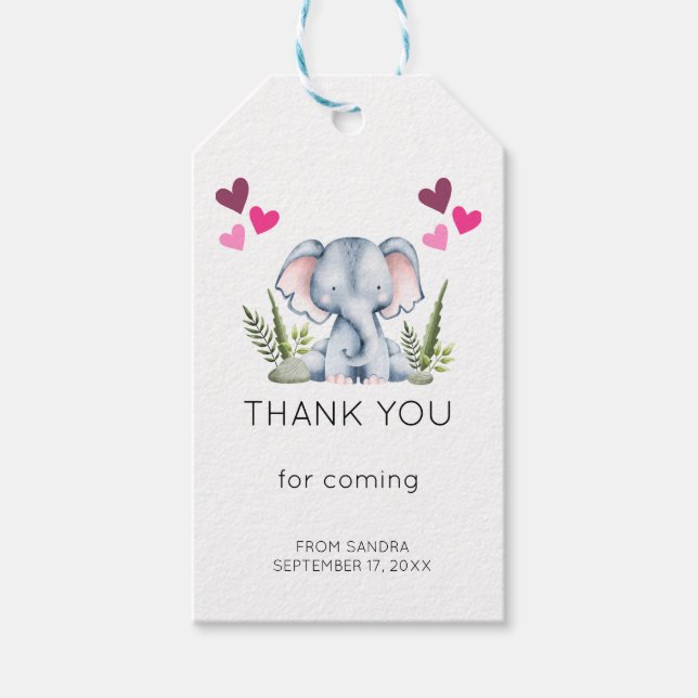 Étiquettes-cadeau baby shower drôle, merci ultra son (Devant)