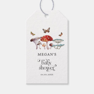 Étiquettes-cadeau Baby shower du champignon Boho