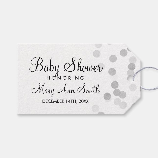 Étiquettes-cadeau Baby shower Favoriser les feux de Parties scintill (Devant (Horizontal))