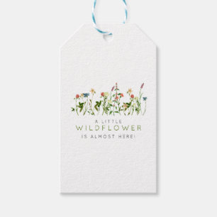 Étiquettes-cadeau Baby shower Fleur sauvage Boho