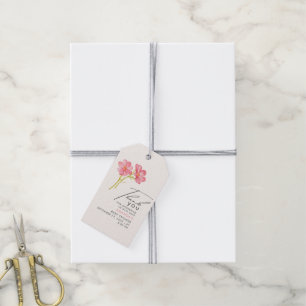 Étiquettes-cadeau Baby shower floral Fleur sauvage de Bohême