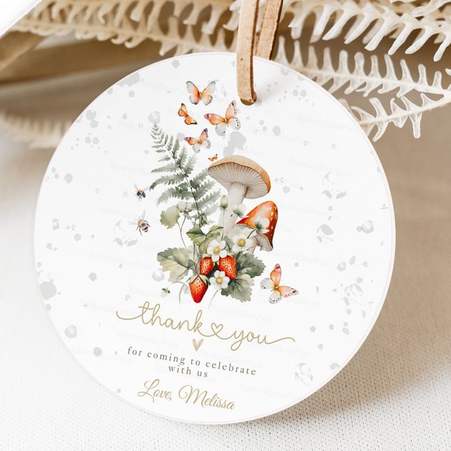 Étiquettes Cadeau Baby shower forestier de Little Mushroom Baby show (fall baby shower, woodland baby shower, rustic baby shower, little mushroom baby shower, gender neut)