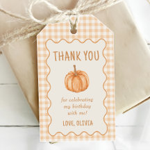 Baby Shower Gingham Automnal Petit Citrouille