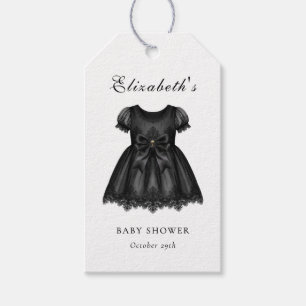 Étiquettes-cadeau Baby shower gothique élégant