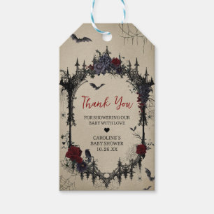 Étiquettes-cadeau Baby shower gothique vintage Floral Favoriser les