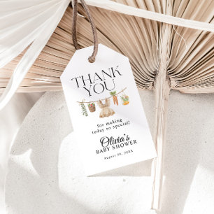 Étiquettes-cadeau Baby Shower Marché de Fermiers Produits Locaux