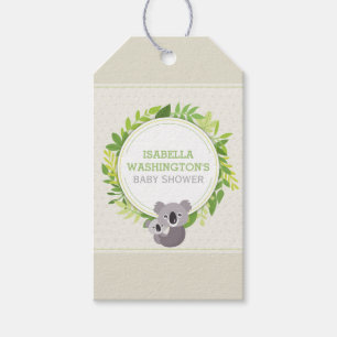 Étiquettes-cadeau Baby shower mignon de koala de maman et de koala