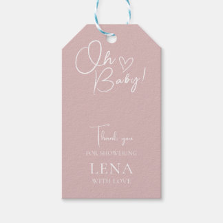 Étiquettes-cadeau Baby shower minimaliste neutre