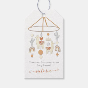 Étiquettes-cadeau Baby shower mobile Boho Scandi