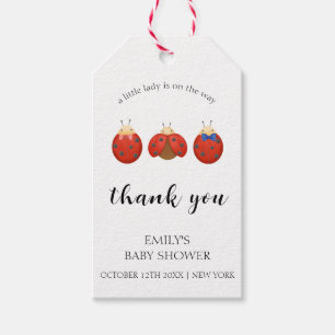 Étiquettes-cadeau Baby shower moderne minimaliste de la famille Lady
