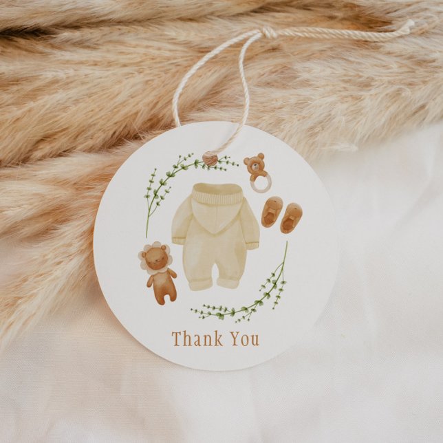 Étiquettes Cadeau Baby shower Motif Boho neutre pour les femmes (Créateur téléchargé)