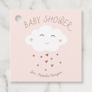 Étiquettes Cadeau Baby shower nuages mignons