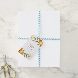 Étiquettes-cadeau Baby shower Oranges Little Cutie