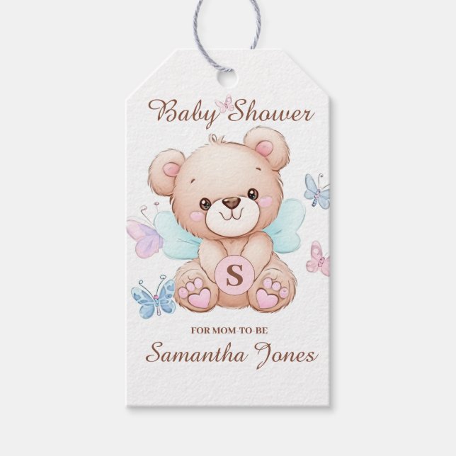 Étiquettes-cadeau Baby shower personnalisé (Devant)