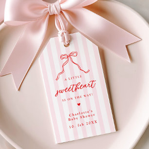 Étiquettes-cadeau Baby Shower Petit Cœur Sucré