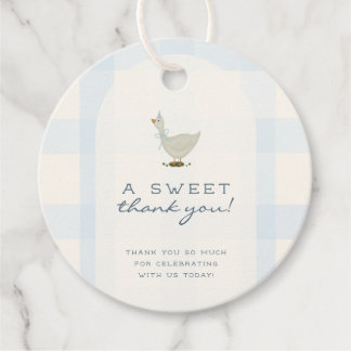 Étiquettes Cadeau Baby Shower pour un Petit Garçon Oie