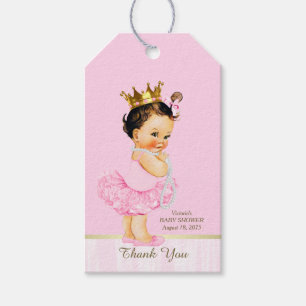 Étiquettes-cadeau Baby shower Princess Ballerina Pink Tutu