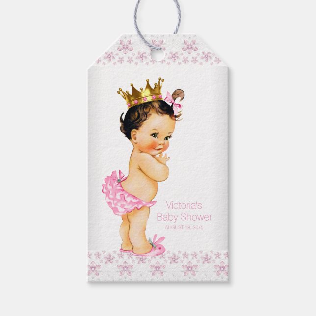 Étiquettes-cadeau Baby shower Princesse (Devant)