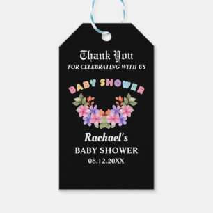 Étiquettes-cadeau Baby shower rose tendre, Baby shower fille