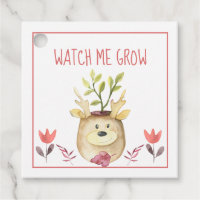Baby shower Watch Me Grow Woodland Deer Plante Pot