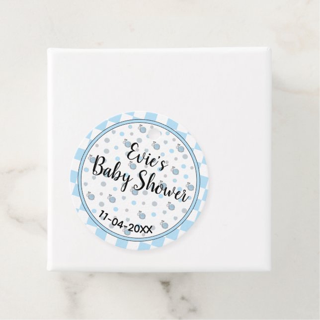 Étiquettes Cadeau Baby showers et escargots (En situation)