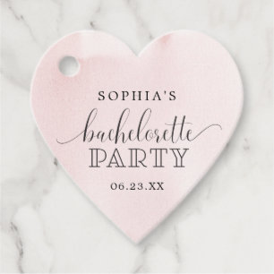 Étiquettes Cadeau Bachelorette Blush Fête Favoriser