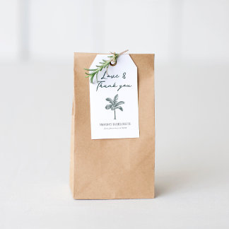 Étiquettes-cadeau Bachelorette de palmier coloré