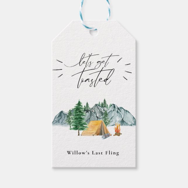 Étiquettes-cadeau Bachelorette grillée (Devant)