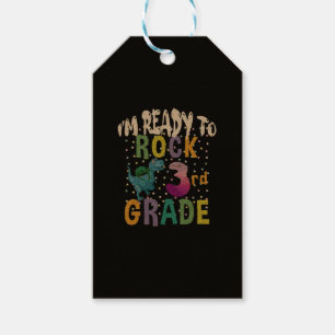 Étiquettes-cadeau Back to School I'm Ready To Crush 3Grade Dino