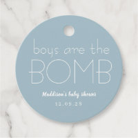 Bain Bombe Baby shower Favoriser Tag garçon