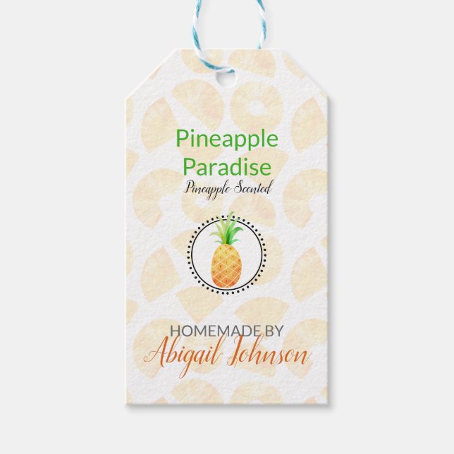 Étiquettes-cadeau Bain et corps d'ananas (Devant)