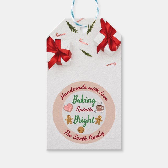 Étiquettes-cadeau Baking Spirits Bright cette fête (Devant)