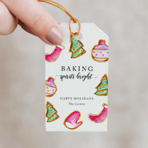 Étiquettes-cadeau Baking Spiritueux Bright Baking Party Simple