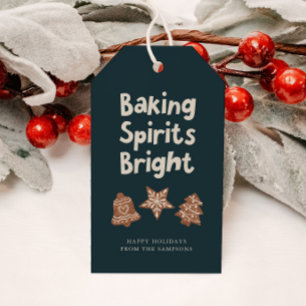 Étiquettes-cadeau Baking Spiritueux Cookie Exchange Party