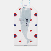 Baleine aquarelle grise nautique points rouges ble