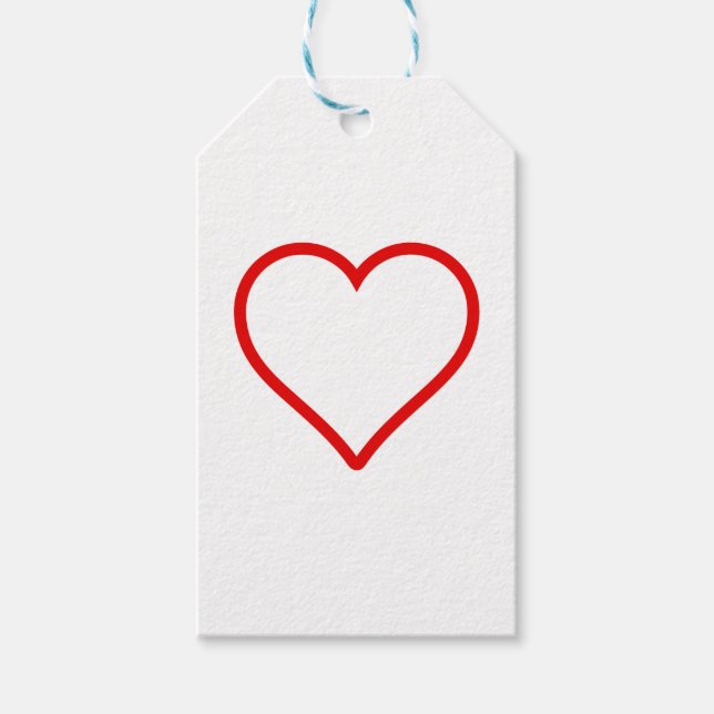 Étiquettes-cadeau Balise Amour - Cadeau du coeur (Devant)