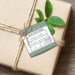 Étiquettes Cadeau Balise Bagage Enregistrer La Date