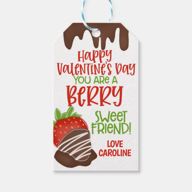Étiquettes-cadeau Balise Berry Sweet Valentine Favor (Devant)