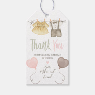 Étiquettes-cadeau Balise Boho Gender Reveal Party Merci