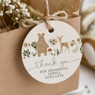Étiquettes Cadeau Balise Boho Woodland Baby shower Favoriser