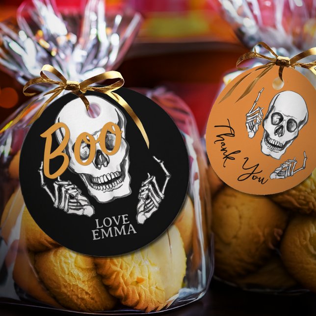 Étiquettes Cadeau Balise Boo Skull 👓 (Créateur téléchargé)