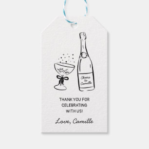 Étiquettes-cadeau Balise Brunch et Bubbly Merci