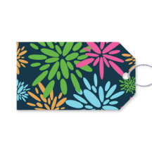 Balise cadeau Abstraite couleur Fleurs d'artifice